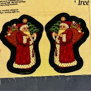 Holiday Decor Craft Fabric with Red and Green Accents